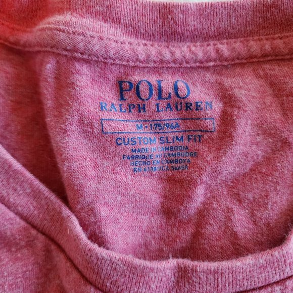 Ralph Lauren T-Shirt Salmon Pink Medium Used - Picture 2 of 2